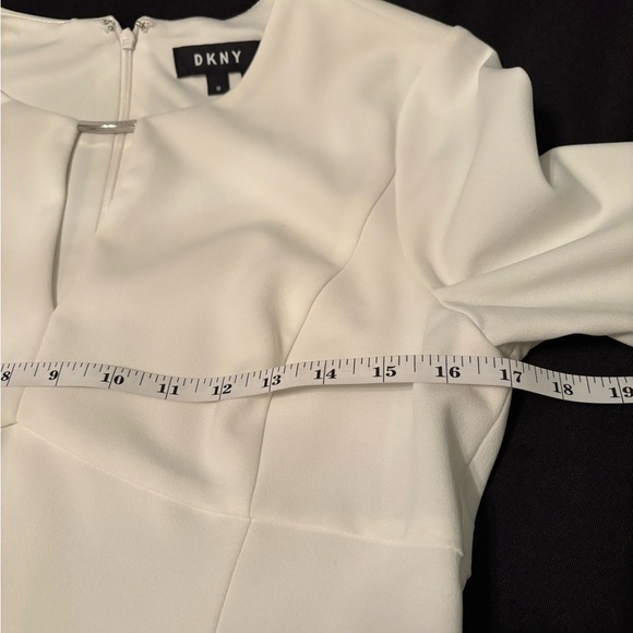 DKNY Tulip Sleeve Ivory Dress - Picture 7 of 9